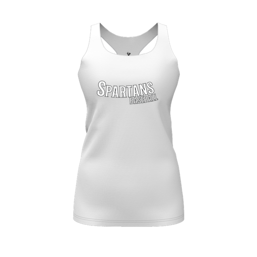 [FT0TRBWH-FYS-LOGO1] Decker Racerback Tank Top (Female Youth S, White, Logo 1)