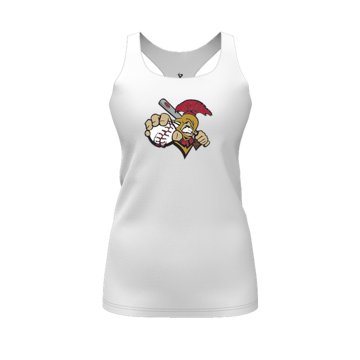 [FT0TRBWH-FYS-LOGO2] Decker Racerback Tank Top (Female Youth S, White, Logo 2)