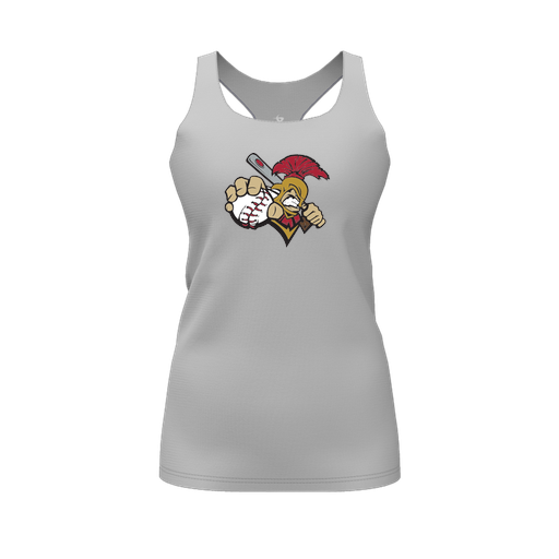 [CUS-DFW-RCBK-PER-GRY-FYS-LOGO2] Racerback Tank Top (Female Youth S, Gray, Logo 2)