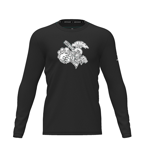 [CUS-DRIF-TEES-PER-CNK-LSL-BLK-YXS-LOGO2] Dri Fit Performance T-Shirt (Youth XS, Black, Logo 2, Long Sleeve)