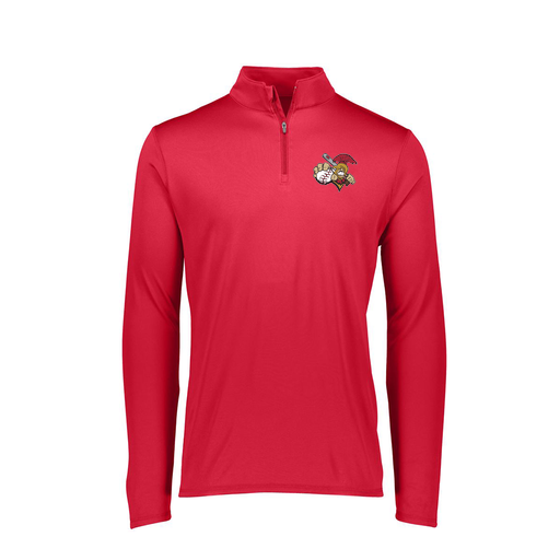 [FTLQFLRD-FAXS-LOGO2] Ladies Flex-Lite 1/4 Zip Shirt (Female Adult XS, Red, Logo 2)