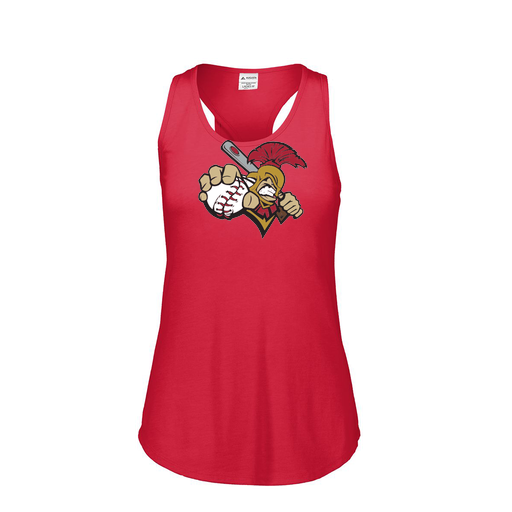 [3078.V96.S-LOGO2] Ladies Tri Blend Tank Top (Female Adult S, Red, Logo 2)