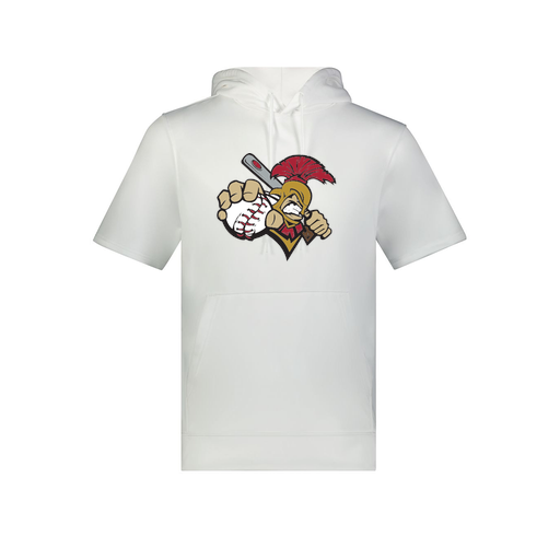[6871.005.S-LOGO2] Men's Dri Fit Short Sleeve Hoodie (Adult S, White, Logo 2)