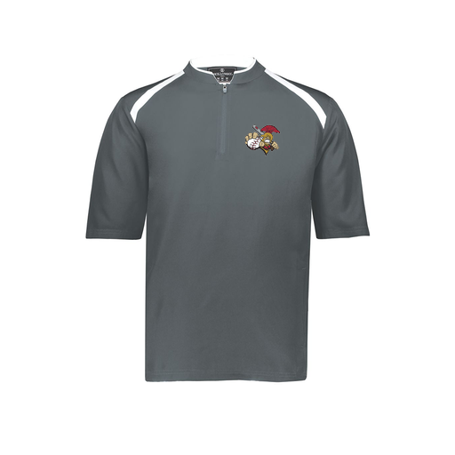 [229581-AS-GRY-LOGO2] Men's Dugout Short Sleeve Pullover (Adult S, Gray, Logo 2)