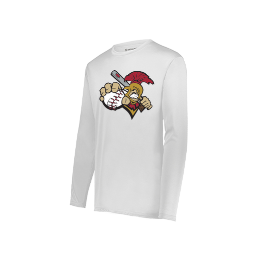 [222822.005.XS-LOGO2] Men's LS Smooth Sport Shirt (Adult XS, White, Logo 2)