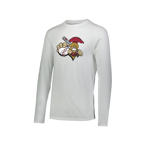 [FTLCUBWH-AXS-LOGO2] Decker Men's Tri-Blend T-Shirt - Long Sleeve (Adult XS, White, Logo 2)