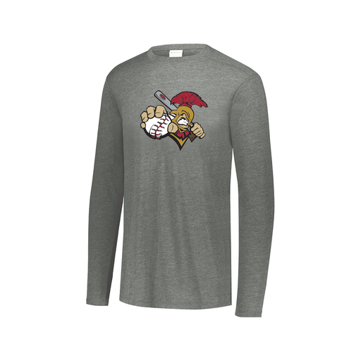 [3075.013.XS-LOGO2] Men's LS Ultra-blend T-Shirt (Adult XS, Gray, Logo 2)