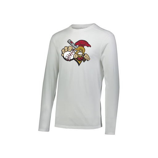 [FTLCUBWH-YS-LOGO2] Decker Youth Tri-Blend T-Shirt - Long Sleeve (Youth S, White, Logo 2)