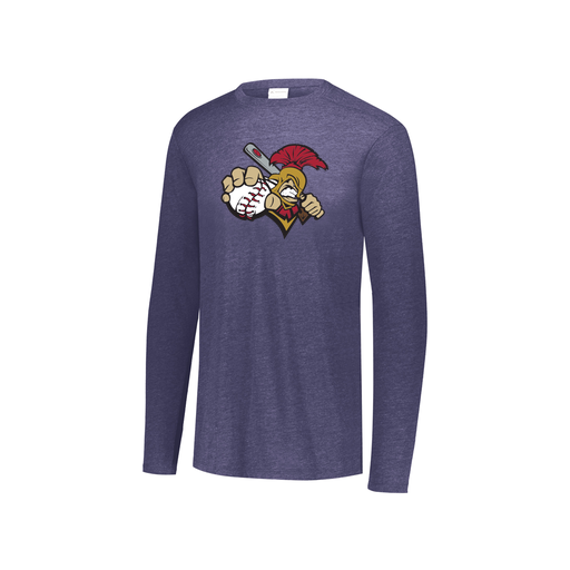 [FTLCUBNV-YS-LOGO2] Decker Youth Tri-Blend T-Shirt - Long Sleeve (Youth S, Navy, Logo 2)